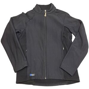 Irideon Riding Wear Black Full Zip Fleece Horse Jacket Womens Small Made in USA
